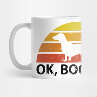 OK Boomer Dachshund Vintage Retro Distressed Dog Lover original design Mug